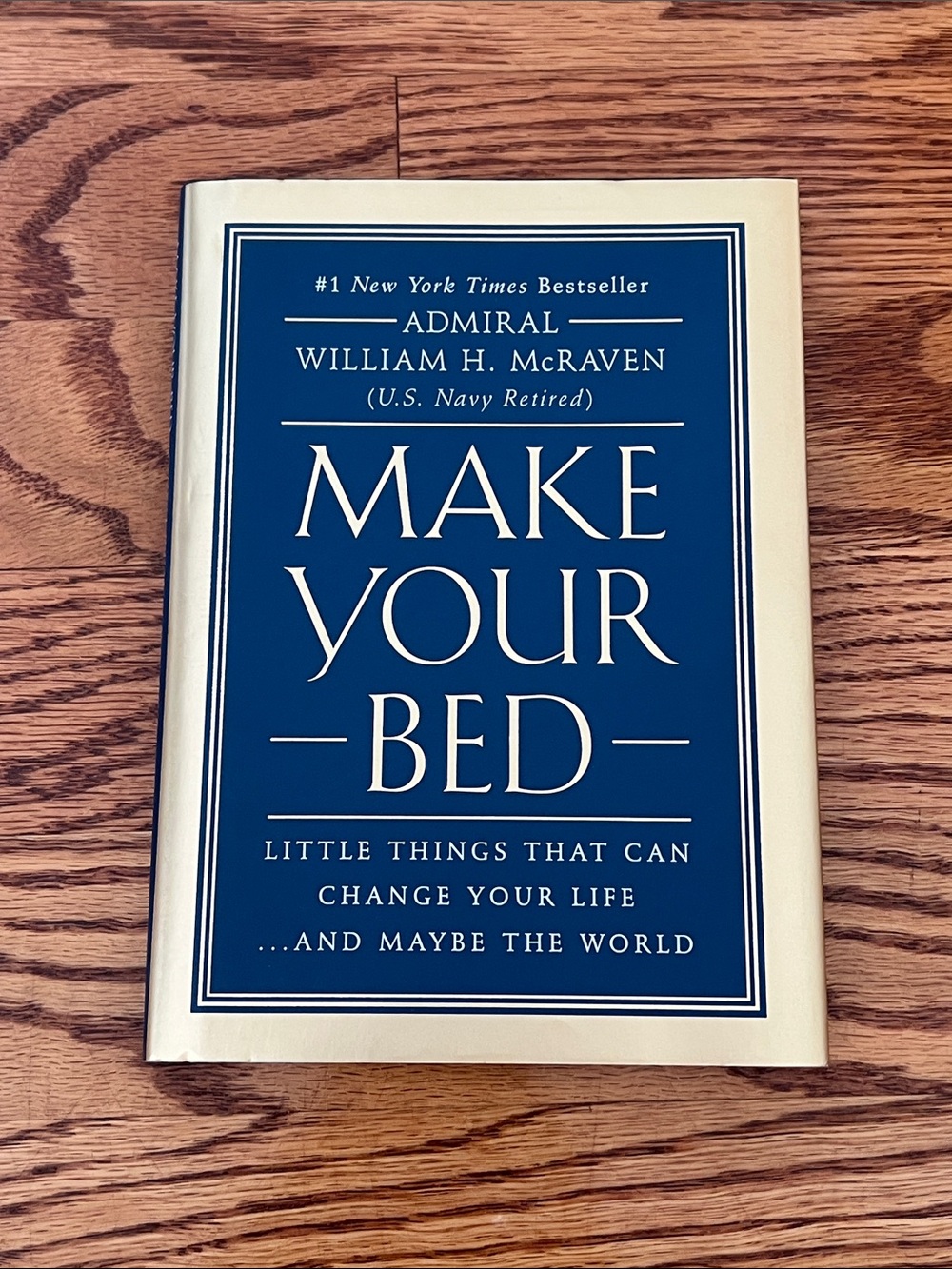 Make Your Bed by Admiral William H. McRaven - Blue & Cream Hardcover